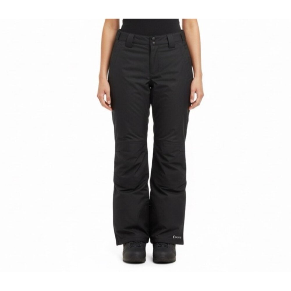 Black Dot Womens Black Water-Resistant Insulated Snow Pants Size M